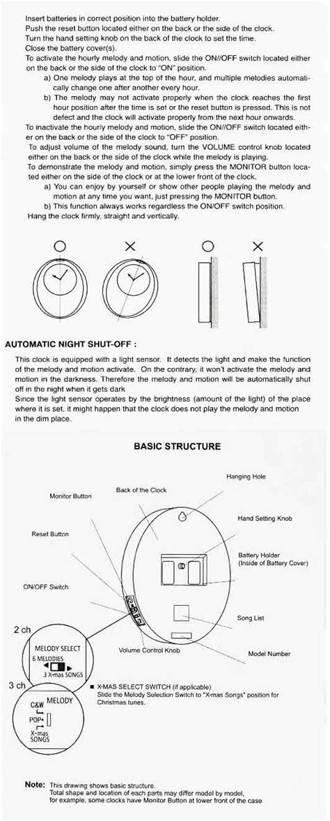 Rhythm Clock Instructions