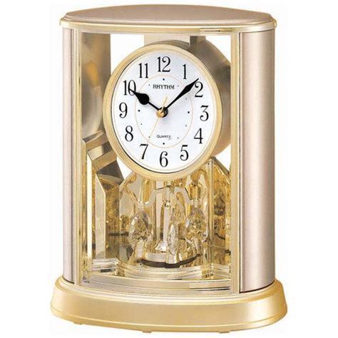 Rhythm Mantel Clock Crystal Pendulum