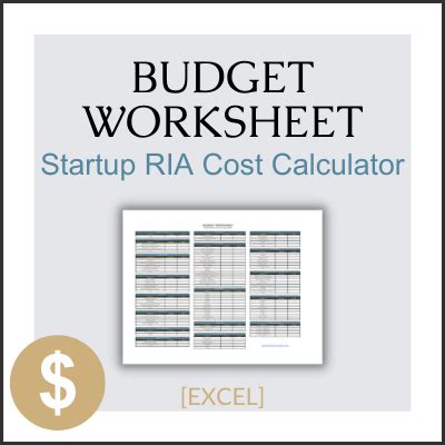 Ria Budget Worksheet Printable