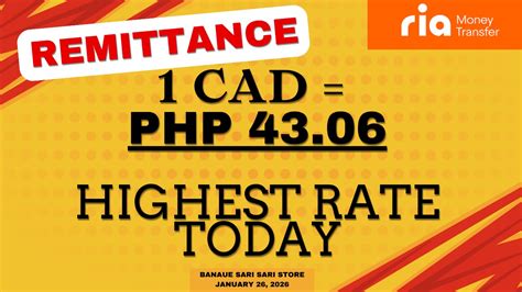 ria rate cad to php
