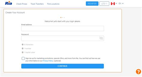 ria transfer login