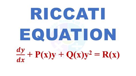 riccati differential equation examples
