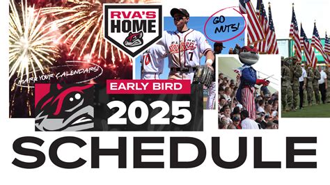 Richmond Flying Squirrels Printable Schedule