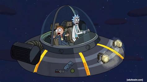 rick and morty in space ship