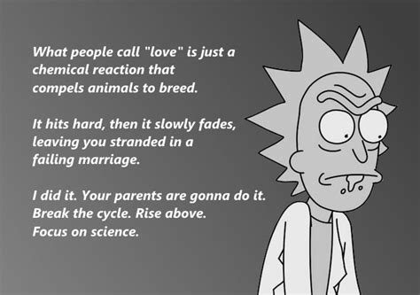 rick sanchez love quote