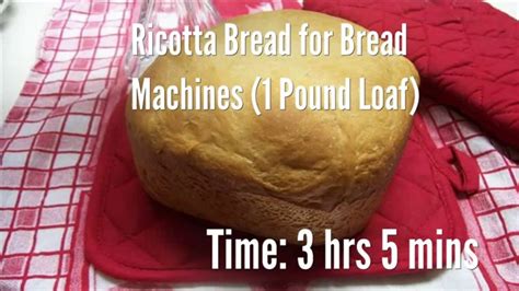 ricotta bread machine recipe