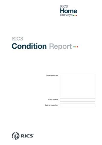 rics condition report example