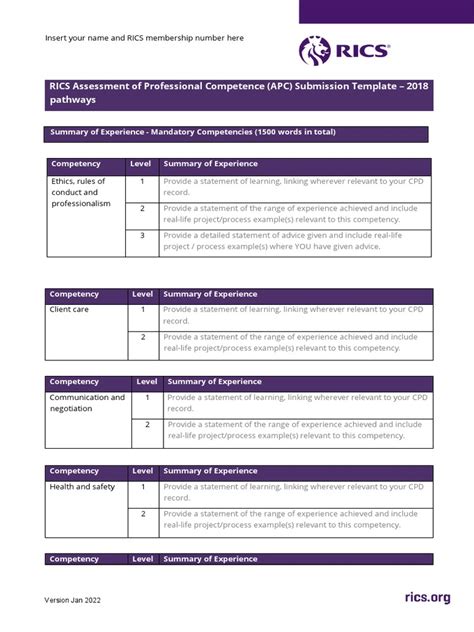 rics heads of terms template