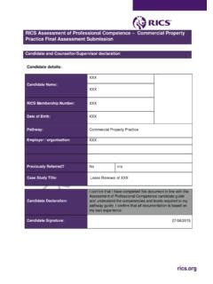 rics self assessment form