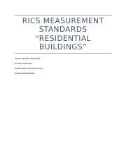 rics standard method of measurement