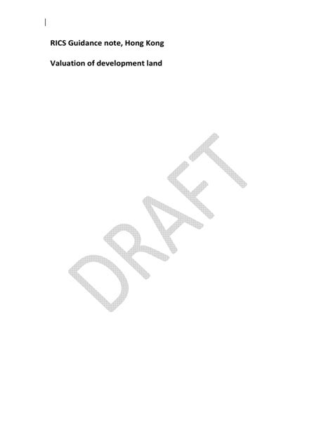 rics valuation of development land