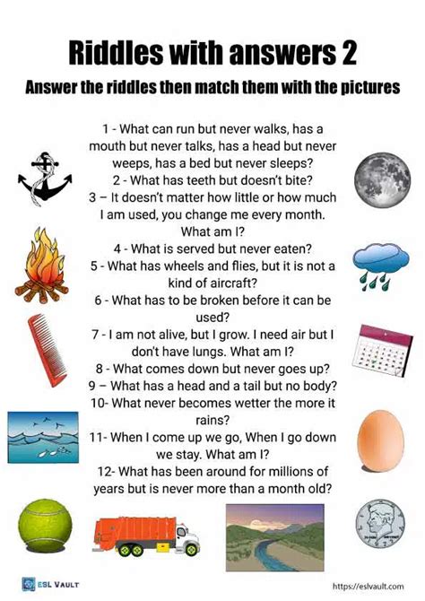 Riddle Printable For Kids