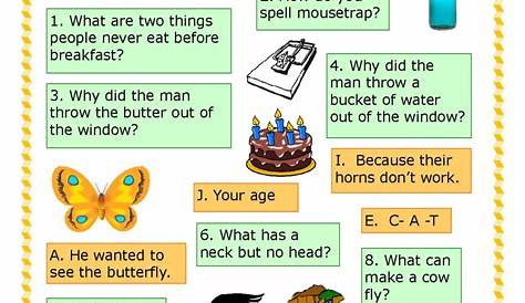 Riddles English ESL Worksheets for distance learning and