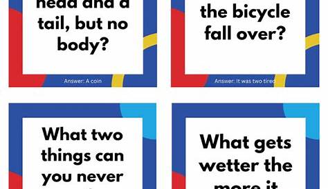 Printable funny riddles with answers Download them or print