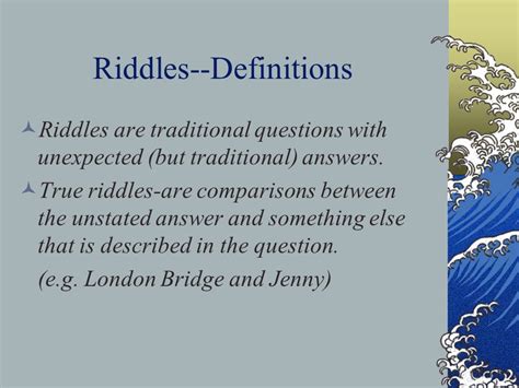 Riddles Definition