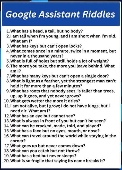 Riddles That Google Can't Answer