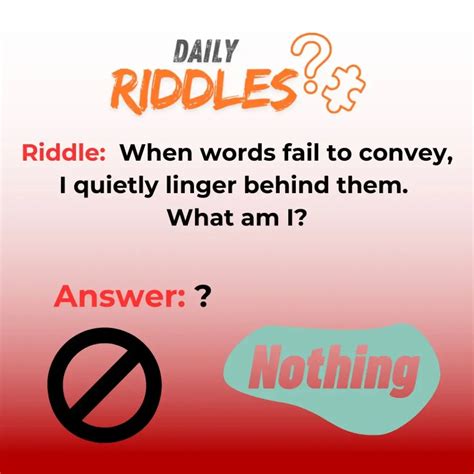 Riddles With The Answer Of Nothing