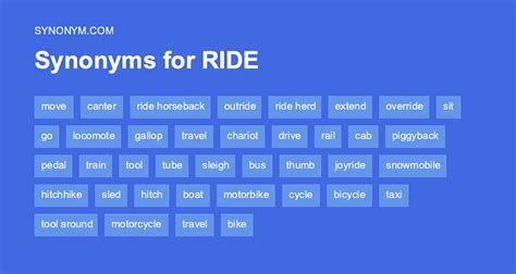 ride synonyms