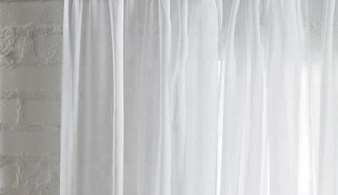 Rideau Blanc Semi Transparent x Drapé