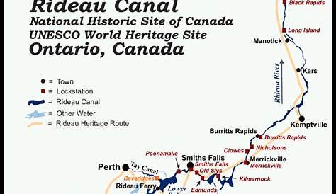 Rideau Canal Map Road Of The Southern