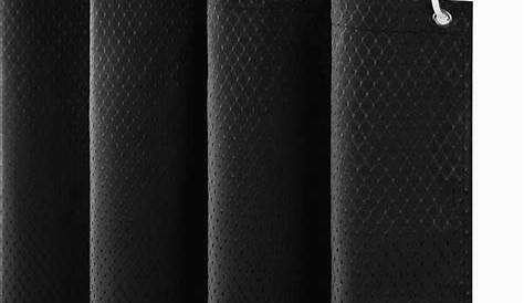 Rideau De Douche Tissu Noir x En Nid D Abeille 180 X 200cm