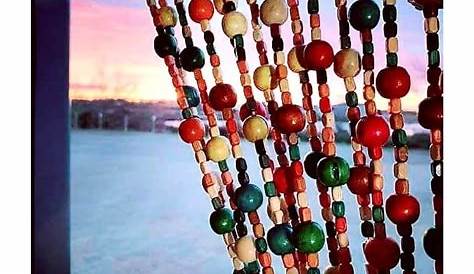 Rideau de porte en perles multicolores stresa