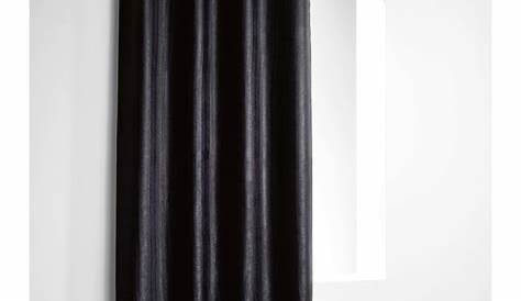 Rideau Occultant Velours Noir "Paleo" 140x240cm