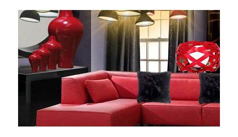 Rideau Pour Salon Rouge Et Noir à œillets Occultant Imprimé Kingdom 140x260 Cm Gris