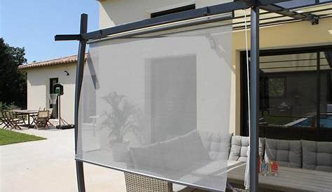 Rideau textilène Brise soleil gris l.170 x L.160 cm