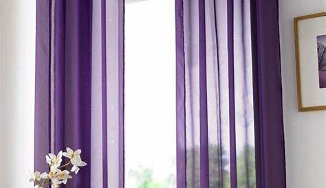 Rideau voile 140x240 cm oeillets cachou violet … Achat