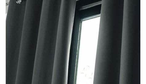 Anais Paire de rideaux 140x280cm en lin gris anthracite