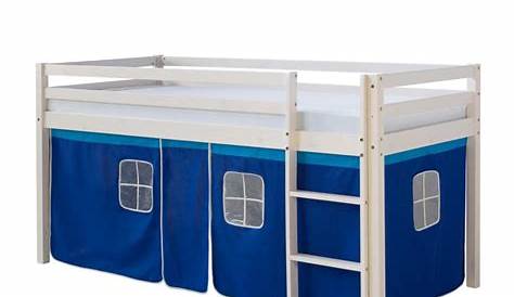 Rideaux cabane pour lit surélevé mihauteur tissu coton