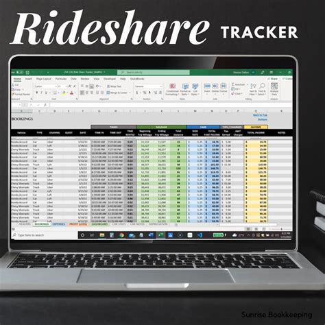 Rideshare Driver Printable Business Tracker