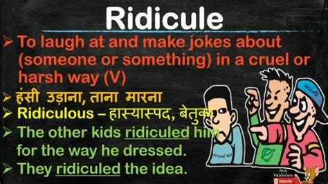 ridicule meaning in english with example