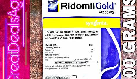 Ridomil Gold Mz 68 Wg Label RIDOMIL GOLD MZ WG 250gr