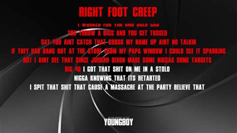 Right Foot Creep Lyrics Meaning