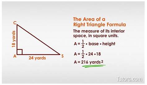 Right Triangle Formula Area PreCalc s YouTube