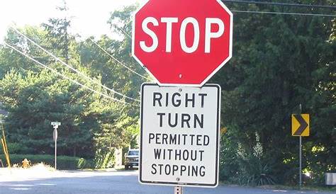 Right Turn Permitted Without Stopping - YouTube