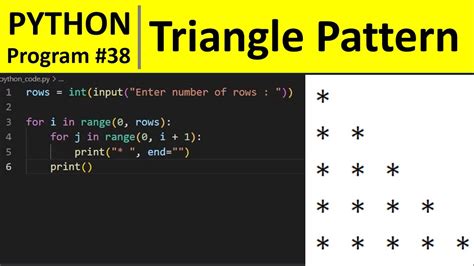 right angle triangle pattern program in python