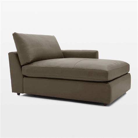Lounge II Leather Right Arm Chaise Lounge + Reviews Crate and Barrel