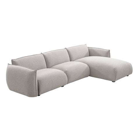 Lucio 4 Seater Right Chaise Leather Sofa Saddle.. Interior Secrets
