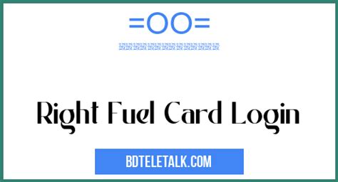 right fuel card services login