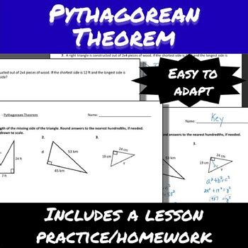 Right Triangles The Pythagorean Theorem Mini Assessment