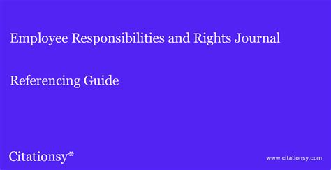 Rights and Responsibilities Citation