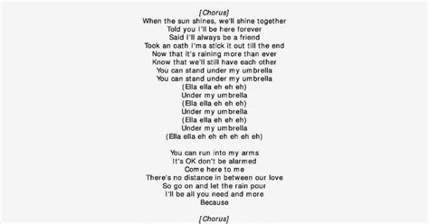 rihanna umbrella songtext
