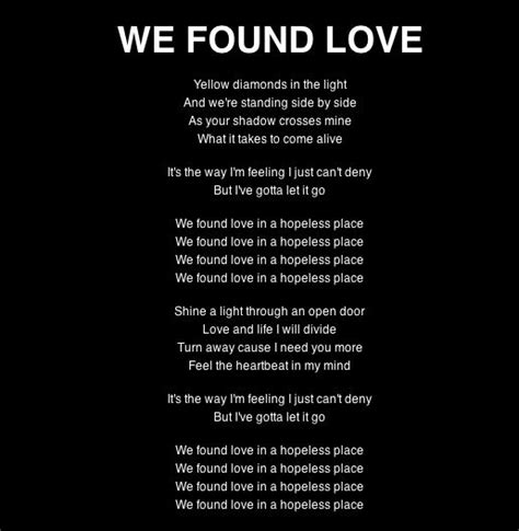 rihanna we found love lyrics meaning
