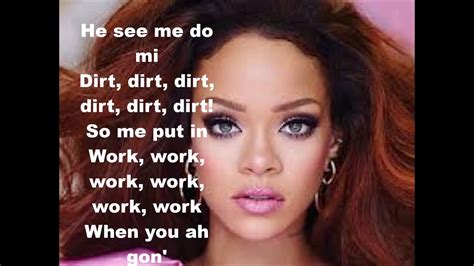 rihanna work lyrics youtube