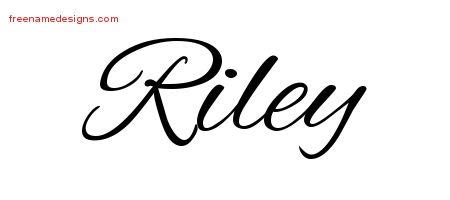 Riley Printable Name Cursive Writing