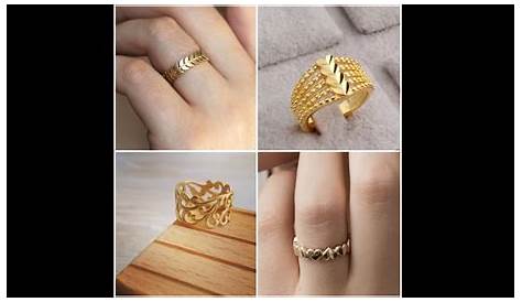 Ring Design For Girls Without Diamond Gold Female Stone Haathphool