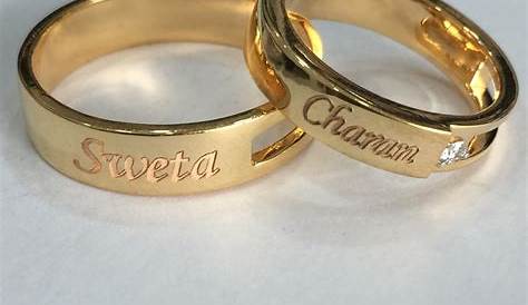 Custom Name Ring Personalized Gold Stainless Steel Rings